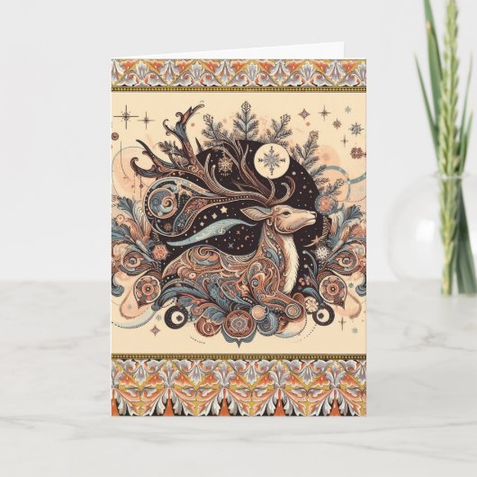 Seizoen Groeten: Een feestelijke gevouwen Kaart (Voorkant)