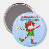 Seizoen Groeten Elf Ronde Magneet (Voorkant / Achterkant)