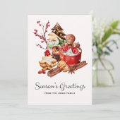  Seizoen Groeten Gingerbread Christmas Feestdagenkaart (Staand voorkant)