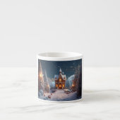 Seizoen Groeten Gingerbread House Kerstmis Espresso Kop (Voorkant)