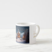 Seizoen Groeten Gingerbread House Kerstmis Espresso Kop (Voorkant rechts)