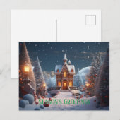 Seizoen Groeten Gingerbread House Kerstmis Feestdagenkaart (Voorkant / Achterkant)