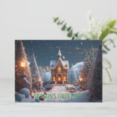 Seizoen Groeten Gingerbread House Kerstmis Feestdagenkaart (Staand voorkant)