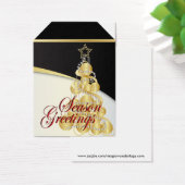 Seizoen Groeten Gouden Kerstboom Labels Visitekaartje (Bureau)