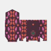 Seizoen groeten in groen handschrift met harten bedankdoosjes (Uitgevouwen)