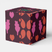 Seizoen groeten in groen handschrift met harten bedankdoosjes (Achterkant)