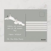 Seizoen Groeten Kerstboom paar Briefkaart (Achterkant)