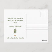 Seizoen Groeten Kerstmis Gingerbread Family Briefkaart (Achterkant)