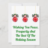 Seizoen Groeten Kerstmis Kaart (Achterkant)