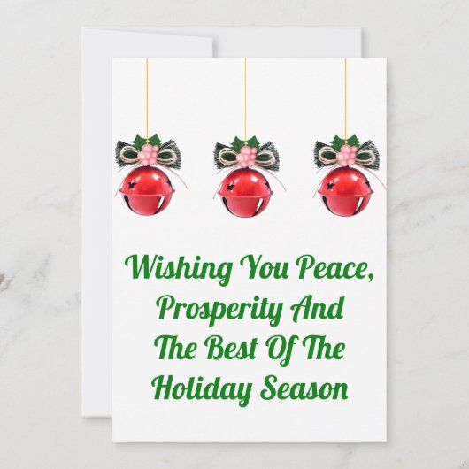 Seizoen Groeten Kerstmis Kaart (Achterkant)