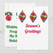 Seizoen Groeten Kerstmis Kaart (Voorkant / Achterkant)