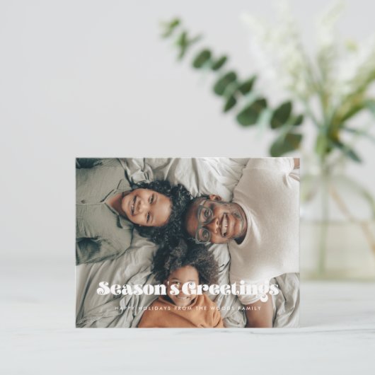  Seizoen Groeten Kerstmis Vakantie foto Briefkaart (Staand voorkant)