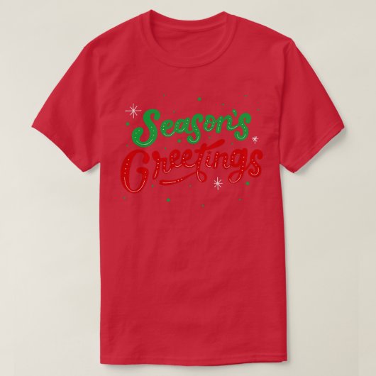 Seizoen Groeten Kerstmis Winter Vakantie Seizoen T-shirt (Design voorkant)