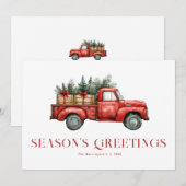 Seizoen Groeten Kersttruck Vakantie Kaart (Voorkant / Achterkant)