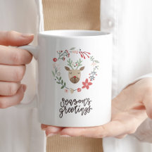 Seizoen Groeten Koffie Thee Typografie Winter