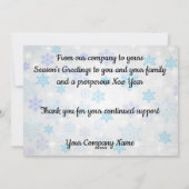 Seizoen Groeten niet-religieuze kerst bedrijf Feestdagenkaart (Achterkant)