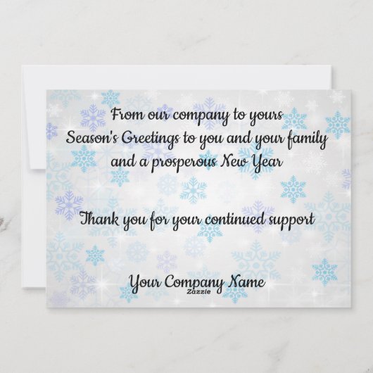 Seizoen Groeten niet-religieuze kerst bedrijf Feestdagenkaart (Achterkant)