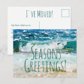 Seizoen Groeten Nieuw Huis Aankondigingskaart (Voorkant / Achterkant)