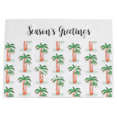 Seizoen Groeten Palm Tree Kerstmis Groot Cadeauzakje (Voorkant)