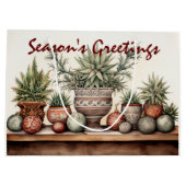 Seizoen Groeten Potted Succulenten Kerstmis Groot Cadeauzakje (Achterkant)