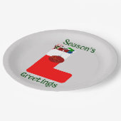 Seizoen Groeten Ronde 9" Papieren Borden Papieren Bordje (Gekanteld)