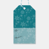 Seizoen Groeten Sneeuwmannen Pals | Christmas Cadeaulabel (Achterkant)