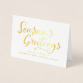 Seizoen Groeten Typografie | Vakantie groeten Folie Kaarten (Voorkant)