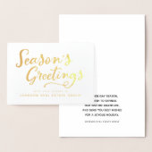 Seizoen Groeten Typografie | Vakantie groeten Folie Kaarten (Display)