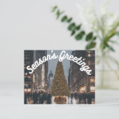 Seizoen Groeten Urban City Vakantie Briefkaarten (Staand voorkant)