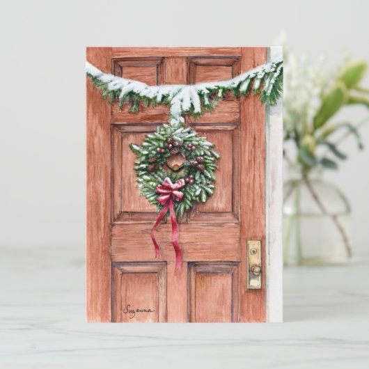 Seizoen Groeten Vakantie Blank Kaart (Staand voorkant)