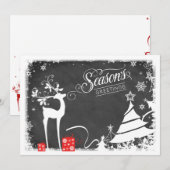 Seizoen Groeten Vakantie Kaart | Faux Chalkboard (Voorkant / Achterkant)