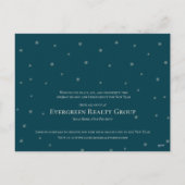 Seizoen Groeten Vastgoed Business Kerstmis Feestdagenkaart (Achterkant)