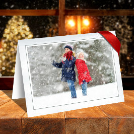 Seizoen Groeten Winter Pine 2 Foto Kaart