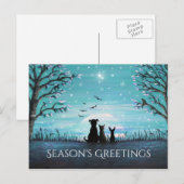 Seizoen Groeten Winter Sunset Feestdagenkaart (Voorkant / Achterkant)