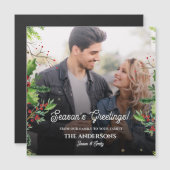 Seizoen Groetjes Foto Vakantie Kerst Kaart (Voorkant / Achterkant)