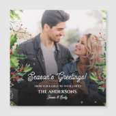 Seizoen Groetjes Foto Vakantie Kerst Kaart (Voorkant)