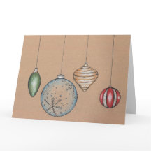 Seizoen Groetjes Kerstbol Vakantie Kaart