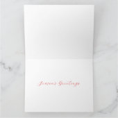 Seizoen Groetjes Kerstbol Vakantie Kaart (Binnen)