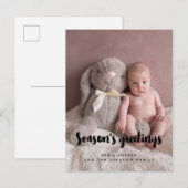 Seizoen Groetjes moderne Vakantiefoto Briefkaart (Voorkant / Achterkant)