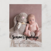 Seizoen Groetjes moderne Vakantiefoto Briefkaart (Voorkant)