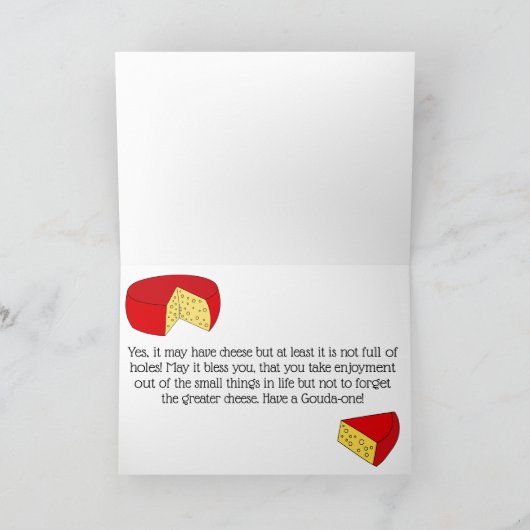 Seizoen Groetjes Muizenkaas Humor Grappig Kaart (Binnen)