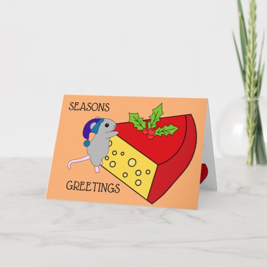 Seizoen Groetjes Muizenkaas Humor Grappig Kaart (Voorkant)