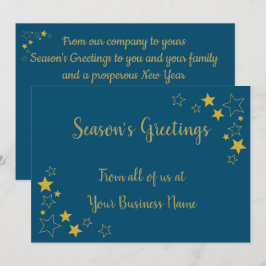 Seizoen Groetjes niet religieus blauw Gouden kaart