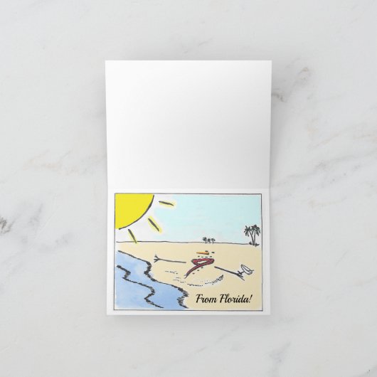 Seizoen Groetjes uit Florida Kerst Kaarten (Binnen)