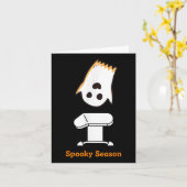 Seizoen Halloween Schattigee Ghost Gymnast Vault G Kaart (Gele Bloem)