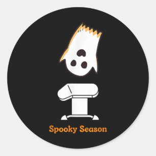 Seizoen Halloween Schattigee Ghost Gymnast Vault G Ronde Sticker