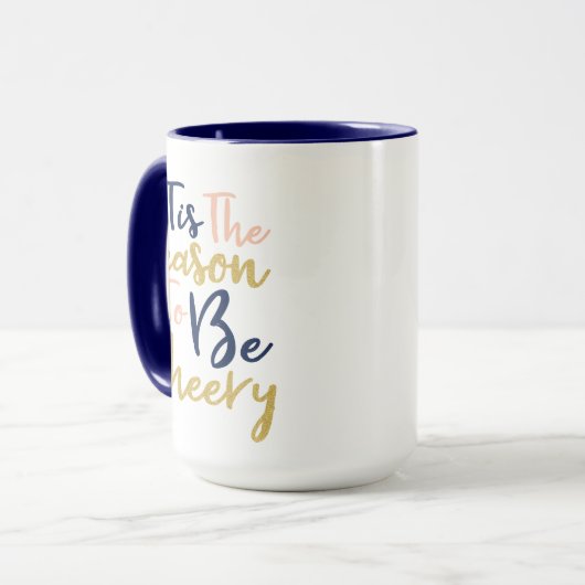 Seizoen is kauwoog | Trendy Handwriting Holiday Mok (Voorkant links)