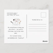Seizoen is Meowwy Funny Cute Cats Caroling Briefkaart (Achterkant)