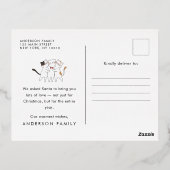 Seizoen is Meowwy Funny Cute Cats Caroling Folie Feestdagen Briefkaart (Achterkant)