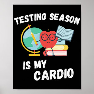 Seizoen is mijn cardio studenten test leraren dag poster